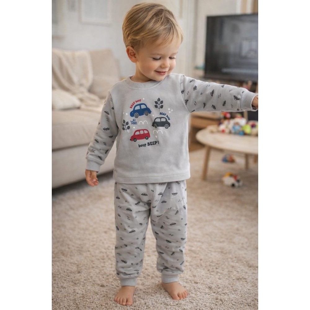 Παιδικό Σετ Πιτζάμα Για Αγόρι 1-3 Χρονών Γκρι