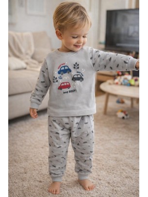 Παιδικό Σετ Πιτζάμα Για Αγόρι 1-3 Χρονών Γκρι