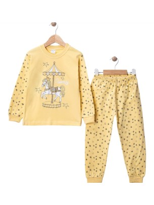 Παιδικό Σετ Πιτζάμα Για Κορίτσι 4-6 Χρονών Κίτρινο