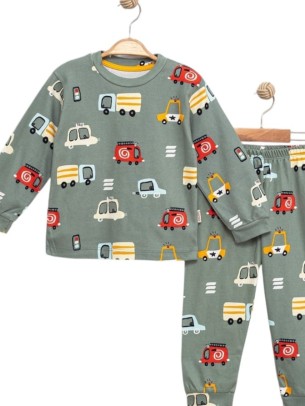 Παιδικό Σετ Πιτζάμα Για Αγόρι 5-8 Χρονών Πράσινο 