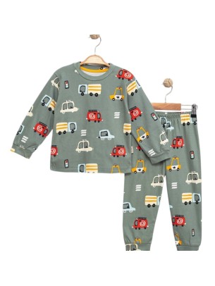 Παιδικό Σετ Πιτζάμα Για Αγόρι 5-8 Χρονών Πράσινο 