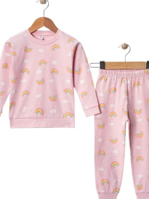 Παιδικό Σετ Πιτζάμα Για Κορίτσι 7-10 Χρονών Ροζ