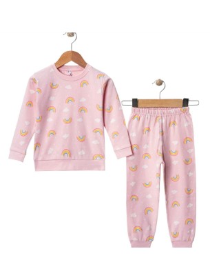 Παιδικό Σετ Πιτζάμα Για Κορίτσι 7-10 Χρονών Ροζ