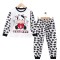 Παιδικό Σετ Πιτζάμα Για Κορίτσι 4-6 Χρονών Λευκό-Μαύρο