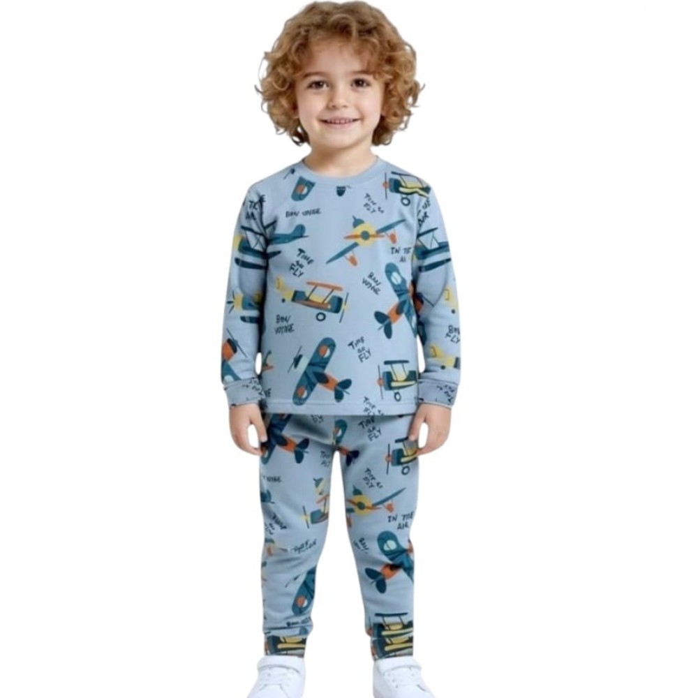 Παιδικό Σετ Πιτζάμα Για Αγόρι 1-4 Χρονών Μπλε
