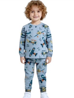 Παιδικό Σετ Πιτζάμα Για Αγόρι 5-8 Χρονών Μπλε