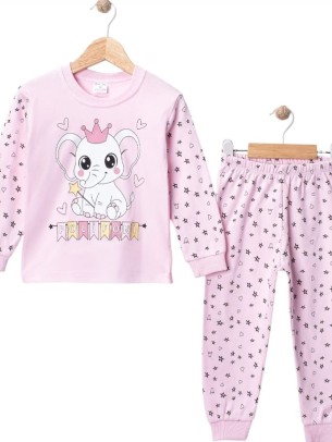 Παιδικό Σετ Πιτζάμα Για Κορίτσι 1-3 Χρονών Ροζ