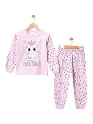 Παιδικό Σετ Πιτζάμα Για Κορίτσι 1-3 Χρονών Ροζ