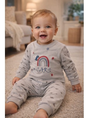 Βρεφικό Σετ Πιτζάμα Για Αγόρι 6-12 Μηνών Γκρι