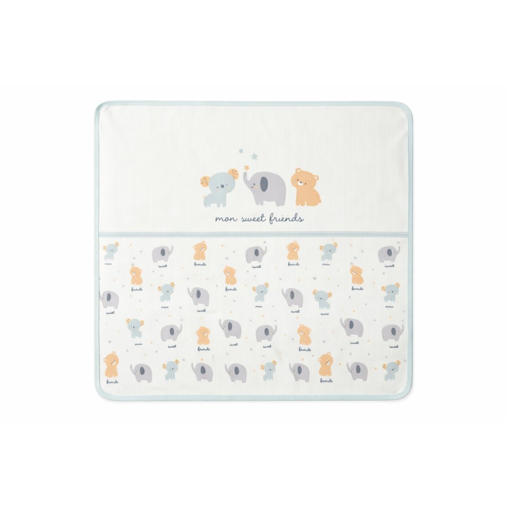 Βρεφική Κουβέρτα Αγκαλιάς Λευκό-Μπλε