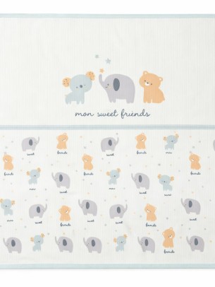 Βρεφική Κουβέρτα Αγκαλιάς Λευκό-Μπλε