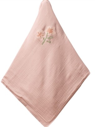 Βρεφική Κουβέρτα Αγκαλιάς Μουσελίνα Ανοιχτό Ροζ