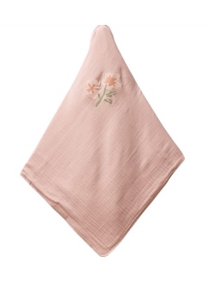 Βρεφική Κουβέρτα Αγκαλιάς Μουσελίνα Ανοιχτό Ροζ