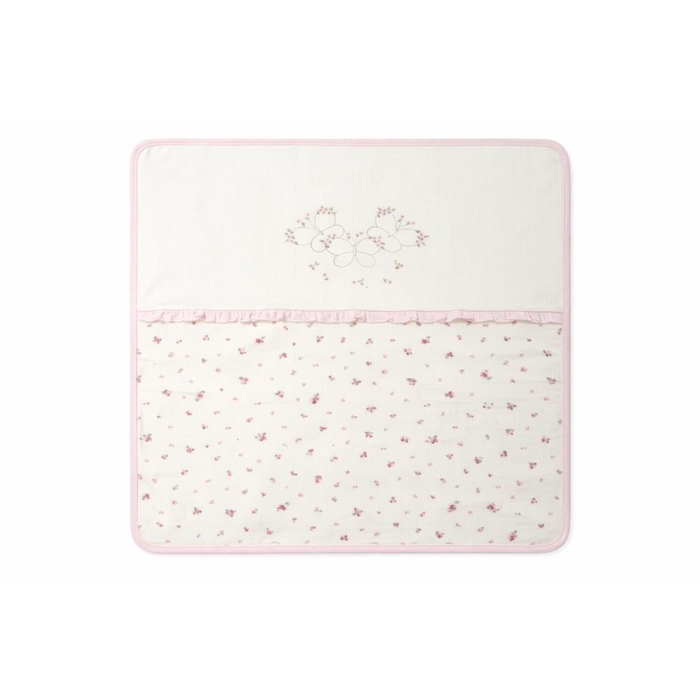 Βρεφική Κουβέρτα Αγκαλιάς Λευκό-Ροζ