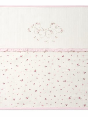 Βρεφική Κουβέρτα Αγκαλιάς Λευκό-Ροζ