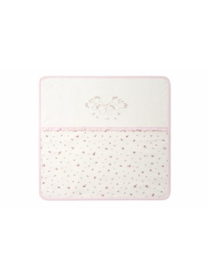 Βρεφική Κουβέρτα Αγκαλιάς Λευκό-Ροζ