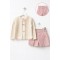 Παιδικό Σετ 3Τμχ Για Κορίτσι 4-7 Χρονών Εκρού-Ροζ