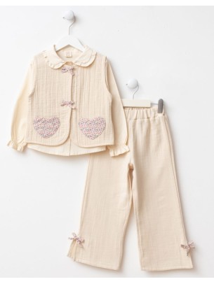 Παιδικό Σετ 3Τμχ Για Κορίτσι 3-6 Χρονών Εκρού
