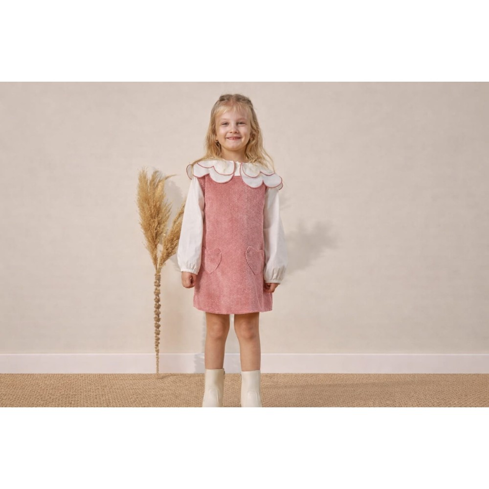 Παιδικό Φόρεμα Σετ 2Τμχ 4-7 Χρονών Κοραλί