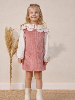 Παιδικό Φόρεμα Σετ 2Τμχ 4-7 Χρονών Κοραλί