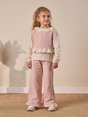 Παιδικό Σετ 3Τμχ Για Κορίτσι 3-6 Χρονών Εκρού - Ροζ