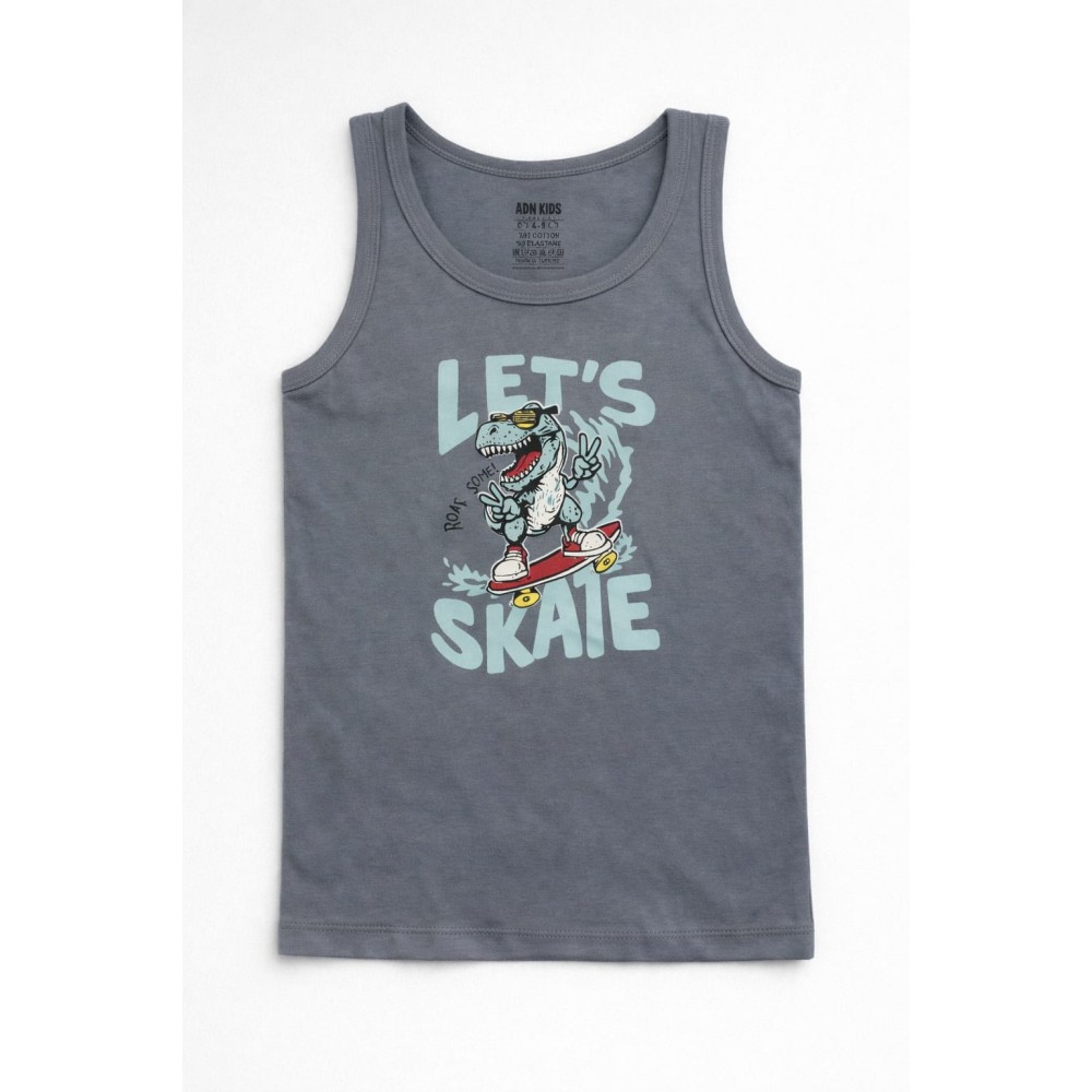 Παιδική Φανέλα Για Αγόρι 4-8 Χρονών Ανθρακί 