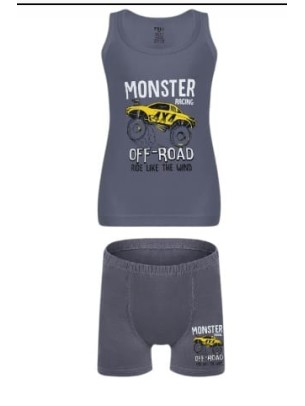 Παιδικά Σετ Εσώρουχα Για Αγόρι 2-9 Χρονών Ανθρακί