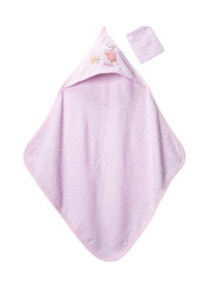 Βρεφική Πετσέτα Μπάνιου Για Κορίτσι Ροζ