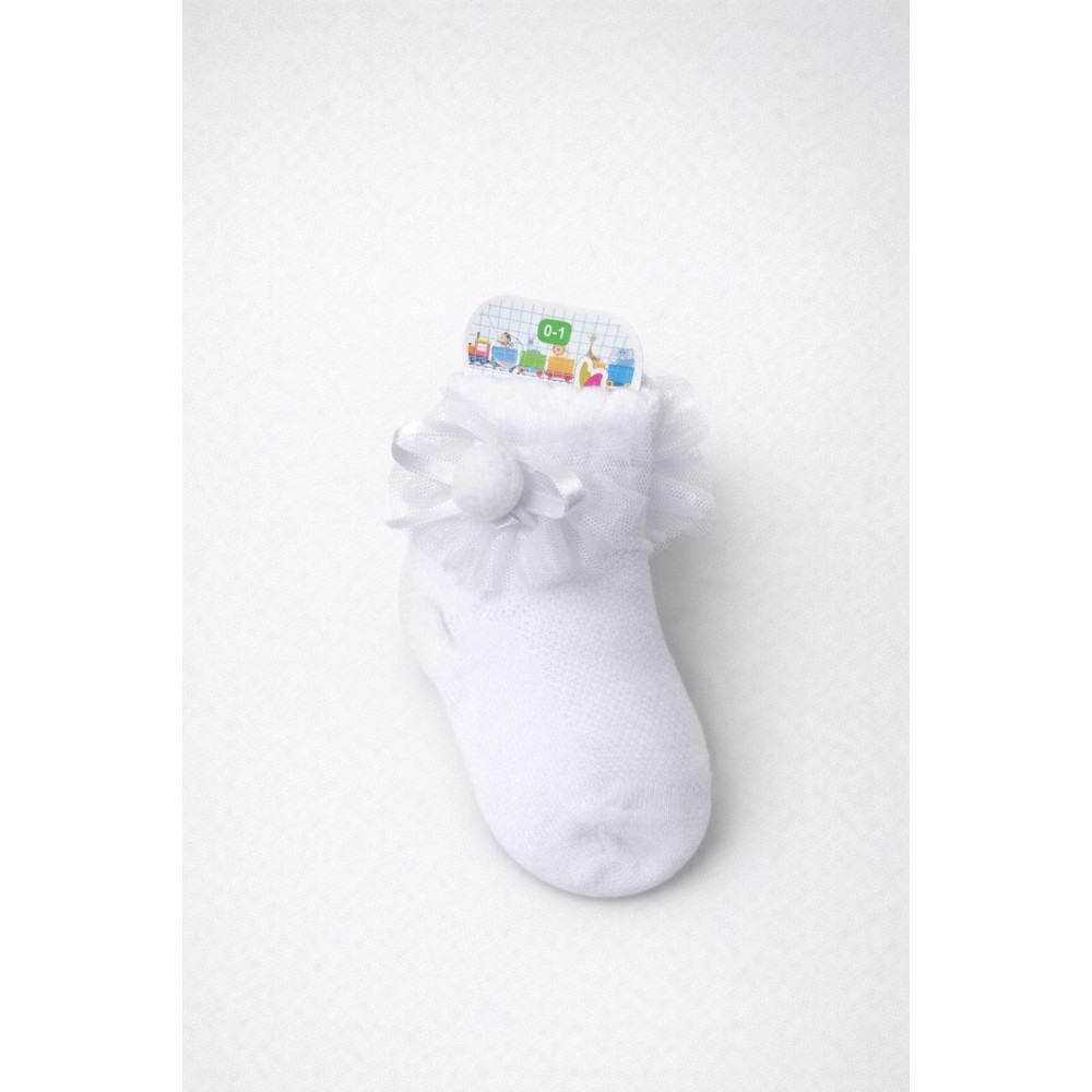Βρεφική Κάλτσα 0-1 Χρονών Λευκό 