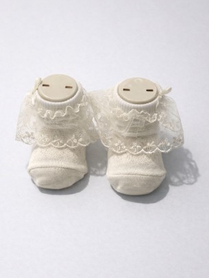 Βρεφική Κάλτσα 0-6 Μηνών Εκρού