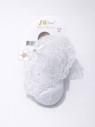 Βρεφική Κάλτσα 0-6 Μηνών Λευκό
