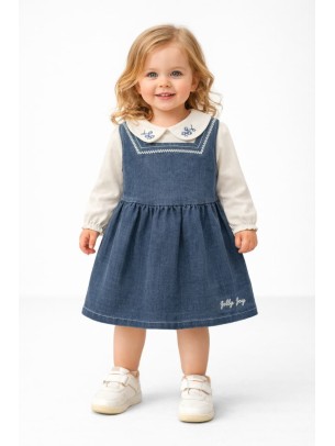 Βρεφικό Φόρεμα 6-18 Μηνών Μπλε