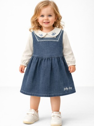 Βρεφικό Φόρεμα 6-18 Μηνών Μπλε