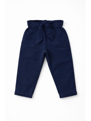 Βρεφικό Παντελόνι Για Κορίτσι 9-36 Μηνών Σκούρο Μπλε