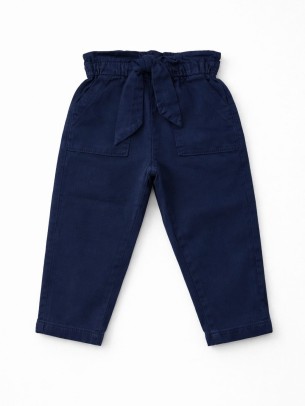 Βρεφικό Παντελόνι Για Κορίτσι 9-36 Μηνών Σκούρο Μπλε