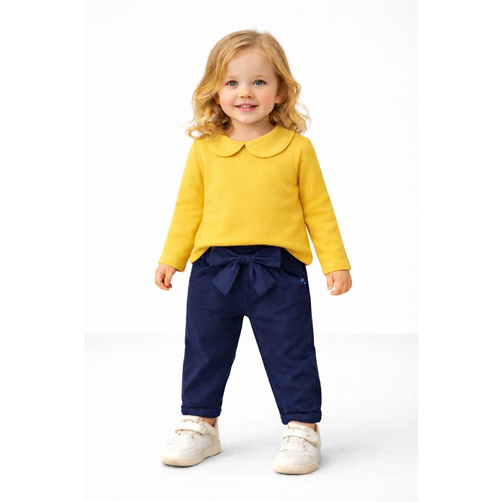 Βρεφική Μπλούζα Για Κορίτσι 9-36 Μηνών Κίτρινο