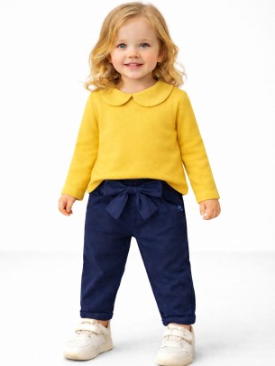 Βρεφική Μπλούζα Για Κορίτσι 9-36 Μηνών Κίτρινο