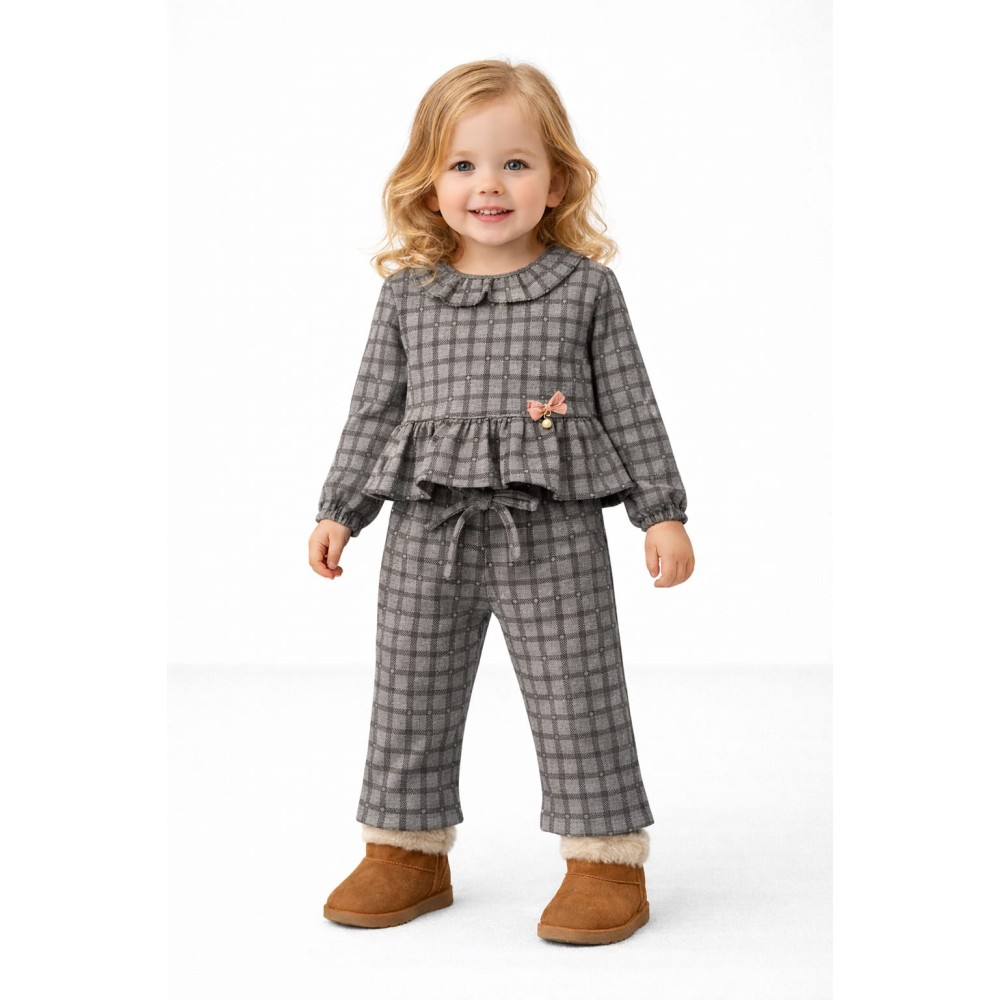 Βρεφικό Σετ Για Κορίτσι 9-36 Μηνών Γκρι