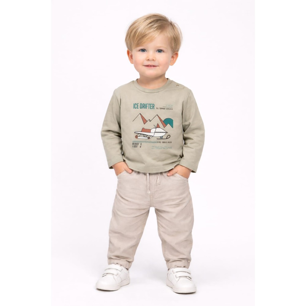 Βρεφική Μπλούζα Για Αγόρι 6-36 Μηνών Λαδί