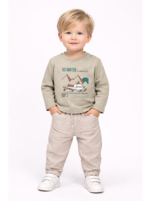 Βρεφική Μπλούζα Για Αγόρι 6-36 Μηνών Λαδί