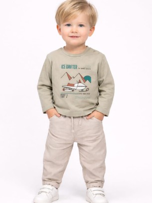 Βρεφική Μπλούζα Για Αγόρι 6-36 Μηνών Λαδί