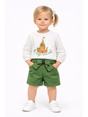 Βρεφικό Σετ Για Κορίτσι 6-36 Μηνών Λευκό - Πράσινο