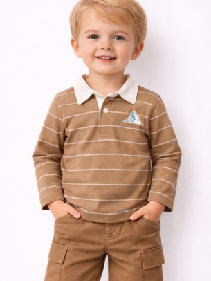 Βρεφική Μπλούζα Για Αγόρι 6-36 Μηνών Καφέ 