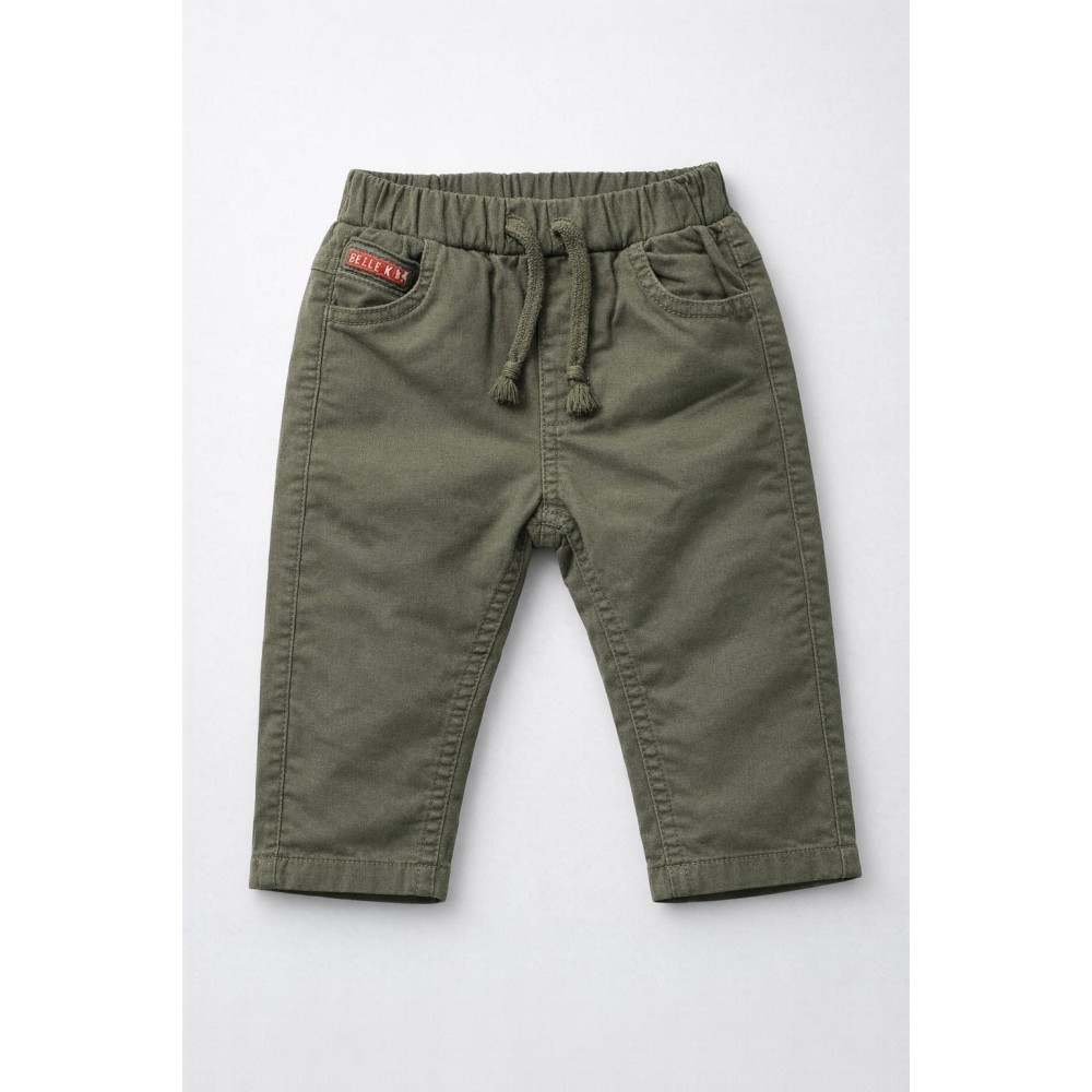 Bρεφικό Παντελόνι Για Αγόρι 6-24 Μηνών Χακί