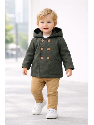 Βρεφική Ζακέτα Για Αγόρι 6-36 Μηνών Χακί 