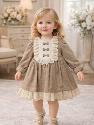 Βρεφικό Φόρεμα 9-24 Μηνών Μπέζ