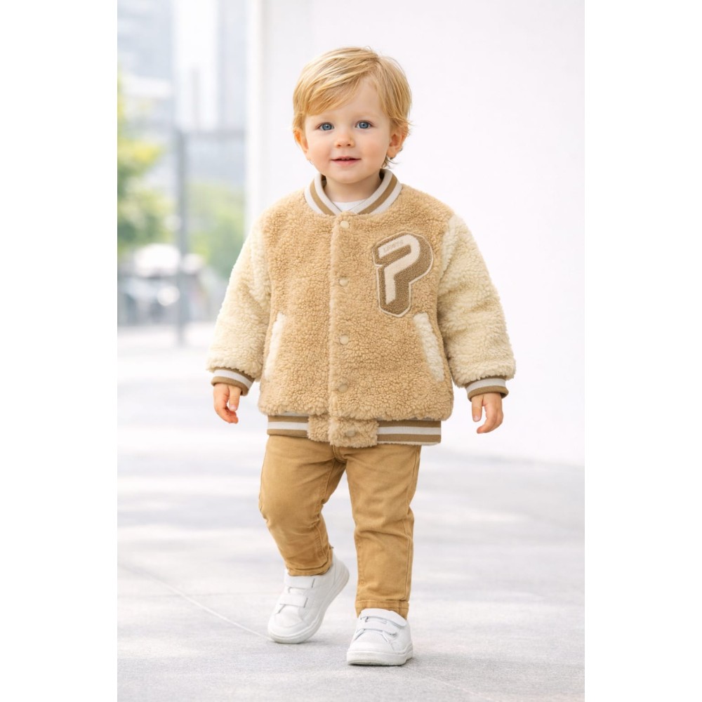 Βρεφική Ζακέτα Για Αγόρι 6-36 Μηνών Μπεζ