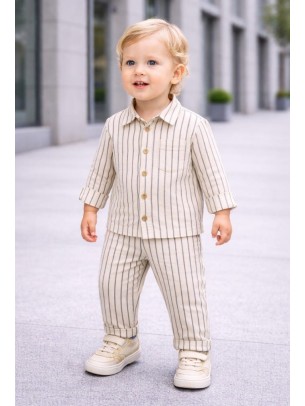 Βρεφικό Σετ Για Αγόρι 6-36 Μηνών Εκρού