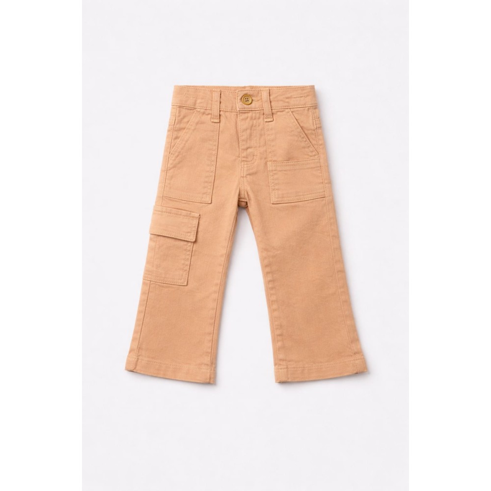 Βρεφικό Παντελόνι Για Κορίτσι 6-36 Μηνών Πούδρα