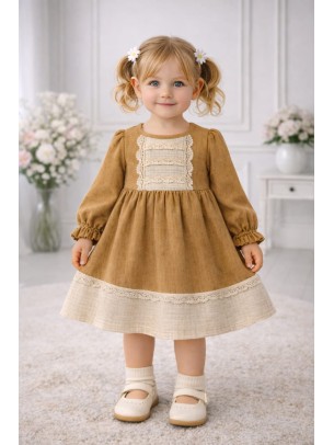 Βρεφικό Φόρεμα 9-24 Μηνών Camel